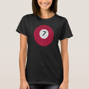 Sieben Team Nummer 7 Glücklicher Brauner Ball Bill T-Shirt