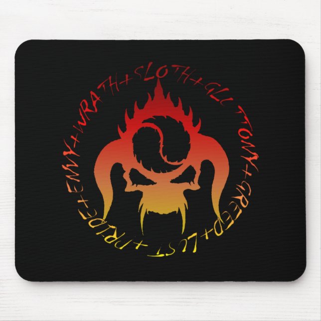 Sieben Todsinen-Mauspad Mousepad (Vorne)