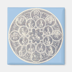 Sieben Tugenden und Jesus Christus Magnet
