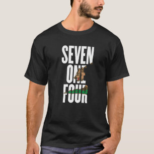 Sieben vier 714-Gebiete-Code California Anaheim Fu T-Shirt