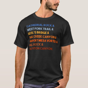 Sieben Wunder von Sedona Arizona Vintage Wandern R T-Shirt