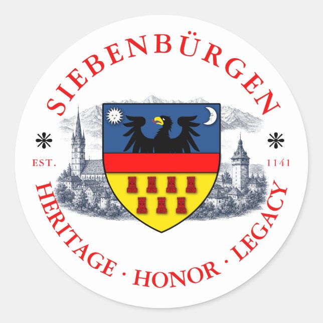 Siebenbürgen Transylvania Aufkleber  (Vorderseite)
