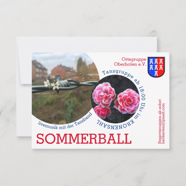 Siebenbürger Ball Einladung (Vorderseite)