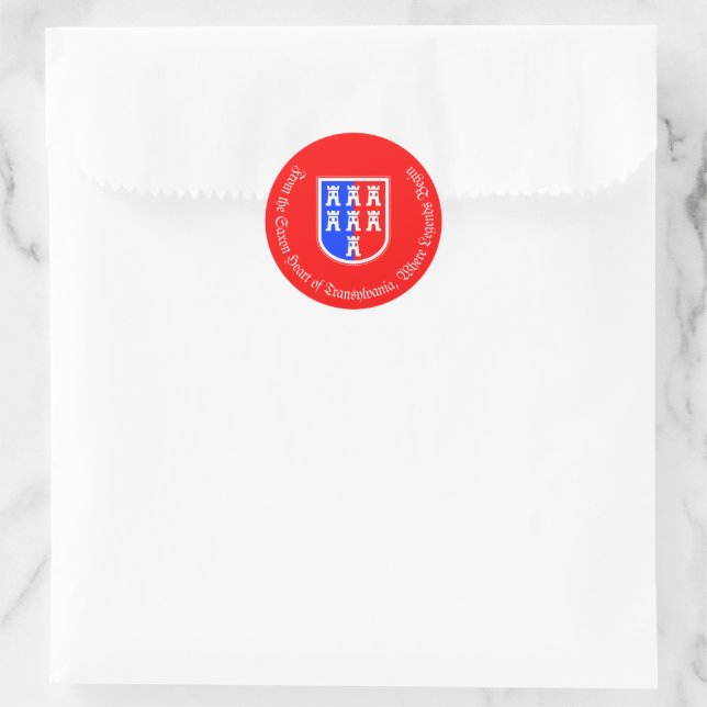 Siebenbürger Sachsen Wappen Runder Aufkleber (Tasche)