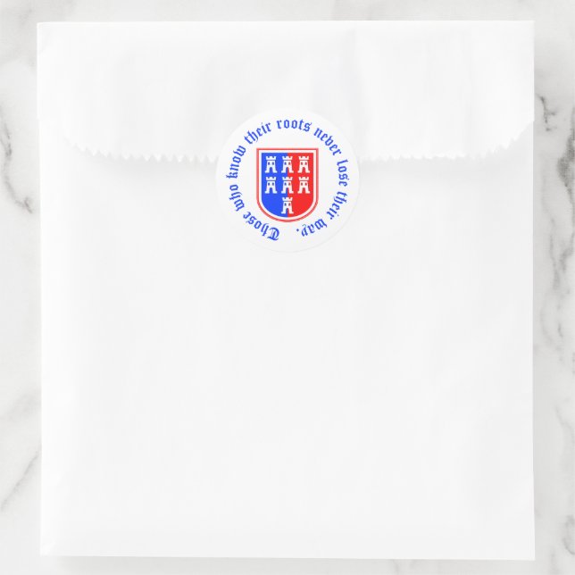 Siebenbürger Sachsen Wappen Runder Aufkleber (Tasche)