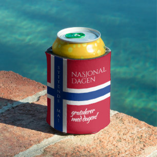 SiebenMai Flag am 17. Norwegischen Nationaltag Dosenkühler