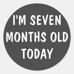 SIEBENMONATLICHES JAHR RUNDER AUFKLEBER