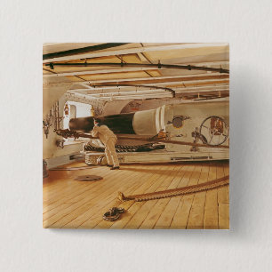 Siebenundzwanzig Pfund-Kanone auf einem Button