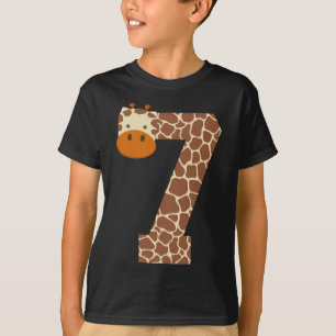 Siebjährige Giraffe Kostüm 7. Geburtstagsgeschenk T-Shirt