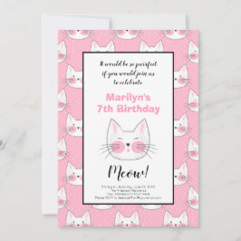 Siebte Geburtstagsparty für Mädchen Ankündigung