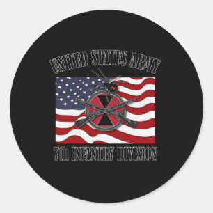 siebte Infanteriedivision Front Runder Aufkleber