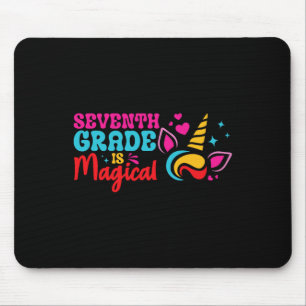 Siebte Klasse ist magisches Einhorn Lustig zurück Mousepad