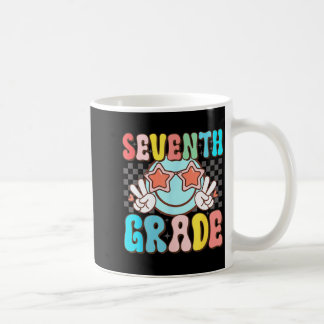 Siebte Klasse Retro groovy Smiley Gesicht 7. Klass Kaffeetasse