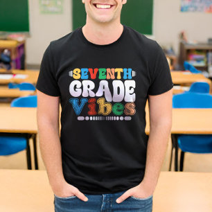 Siebte Klasse Vibes 7. Klasse Lehrer Student T-Shirt