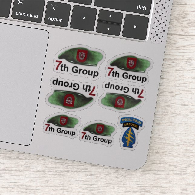 Siebte Spezialeinheiten SFGA SFG Grüne Berets Cont Aufkleber (Detail)