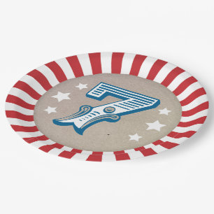 Siebter Geburtstag Circus Big Top Pappteller