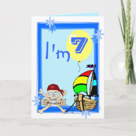 Siebter Geburtstag Karte