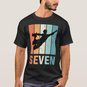 Siebter Geburtstag Retro Roller Skaten Boys Girl 7 T-Shirt