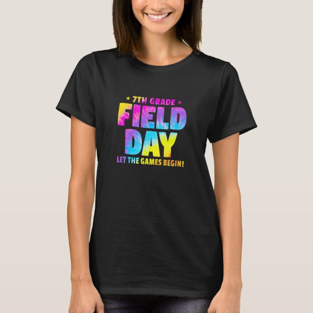 Siebter Grade Field Day Lass The Games Begin Krawa T-Shirt (Vorderseite)