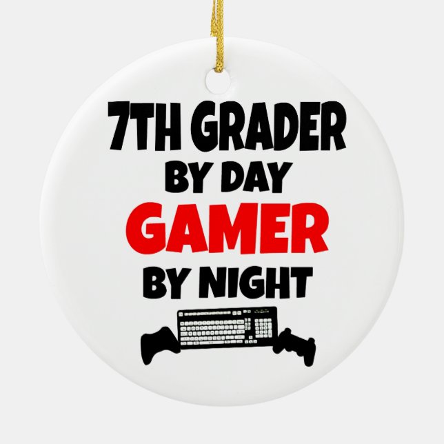 Siebter Grader Gamer Keramikornament (Hinten)