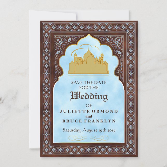 Siebter Himmel - Save the Date Karte (Vorderseite)