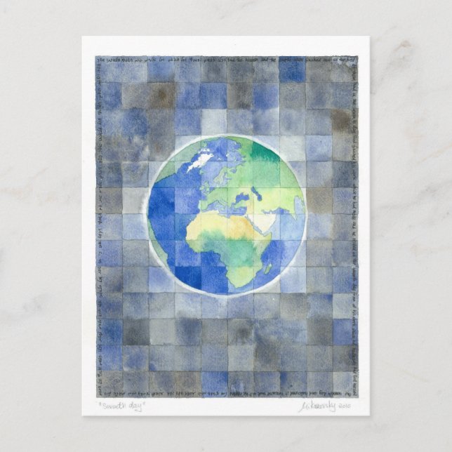 Siebter Tag (7 Tage Erstellung) Postkarte (Vorderseite)