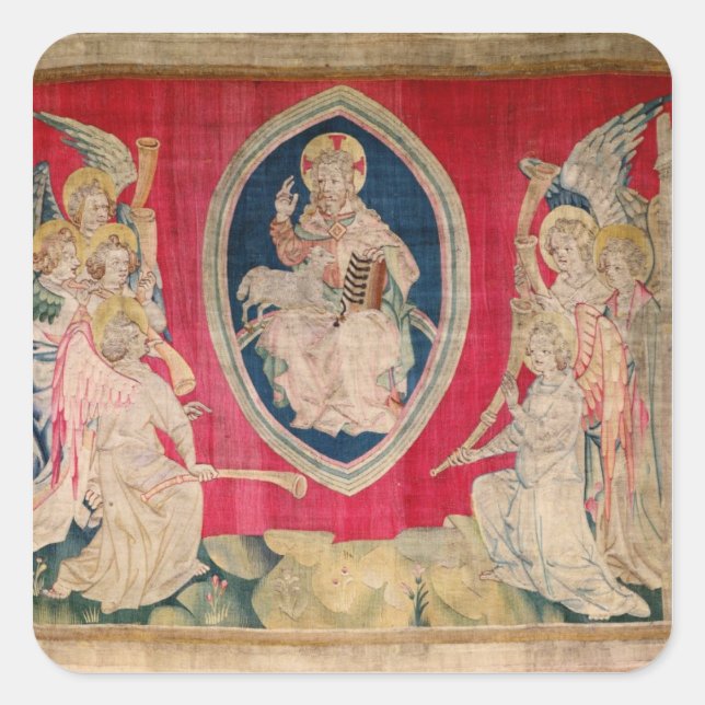 Siebtes Siegel Quadratischer Aufkleber (Vorderseite)