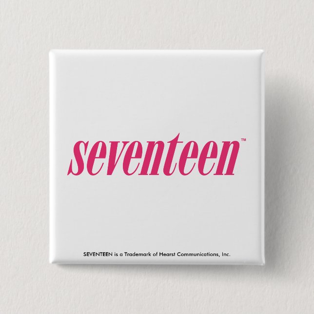 Siebzehn Logo-Magentarot Button (Vorderseite)
