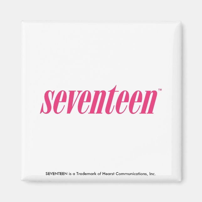 Siebzehn Logos-Magenta Magnet (Vorne)