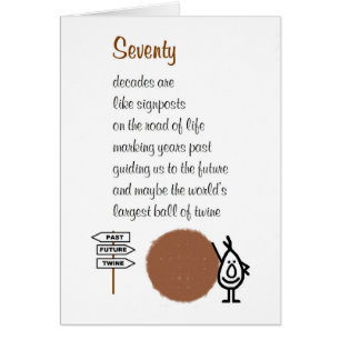 Siebzig - ein lustiges siebzigstes zweittägiges Ge