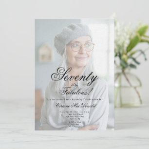 Siebzig und Fantastisch Foto 70. Geburtstagsfeier Einladung