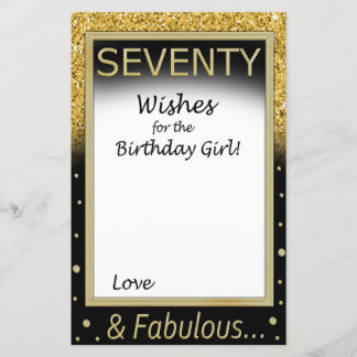 Siebzig Wünsche für das Geburtstagsmädchen