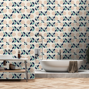 Siebziger-Mod-Blume-Muster-Hintergrund Tapete