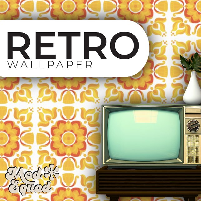 Siebziger Retro-Blumenmuster Tapete (Von Creator hochgeladen)
