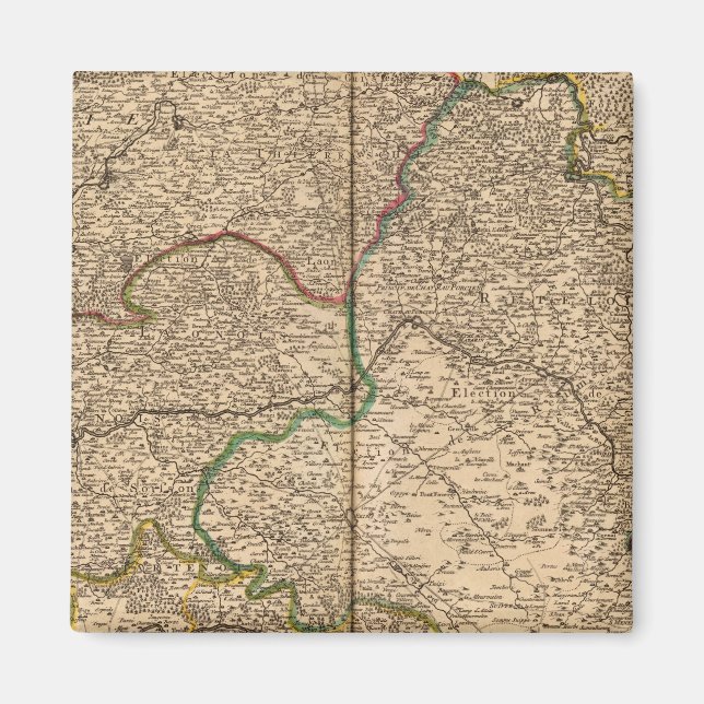 Siedlungen und Wälder in Frankreich 2 Magnet (Vorne)