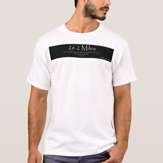 Sieg, der Co. 26,2 Meilen Scripture-Shirt-laufen T-Shirt (Vorderseite)