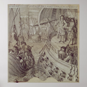 Sieg der Marine von Louis XIV Poster