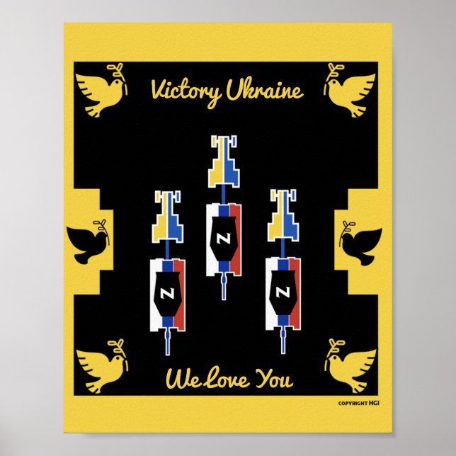 Sieg des ukrainischen Krieges Poster (Vorne)