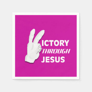 Sieg durch Jesus II Serviette