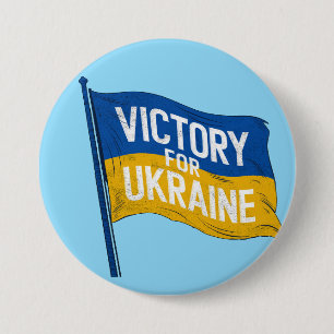 Sieg für die Ukraine-Flagge, proukrainische Patrio Button