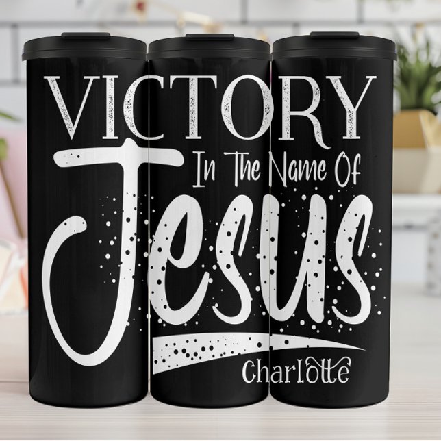 Sieg im Namen Jesu Thermosbecher (Von Creator hochgeladen)