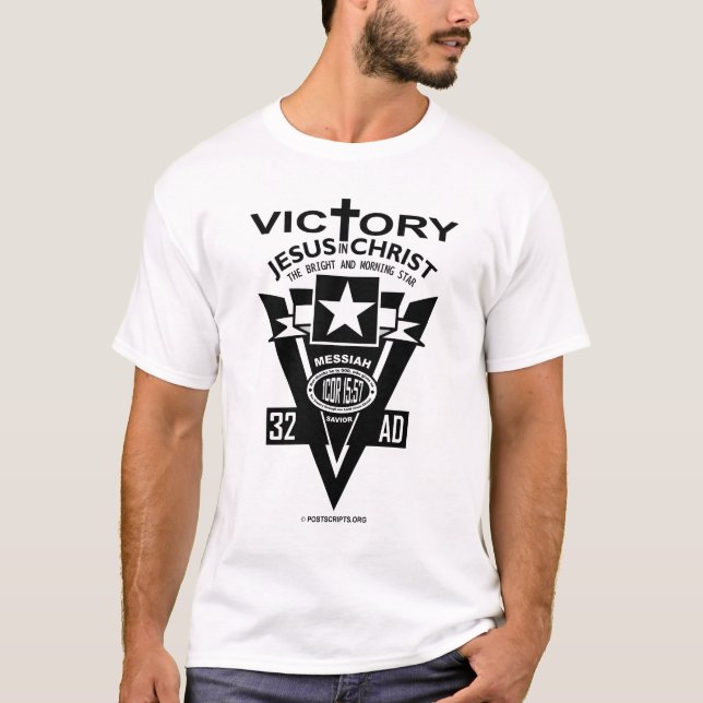 Sieg in Christus Jesus T-Shirt (Vorderseite)