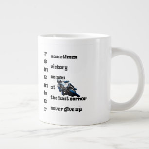 Sieg in der letzten Ecke, nie aufgeben Jumbo-Tasse