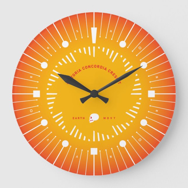 Sieg kommt von Harmonie Große Wanduhr (Vorderseite)