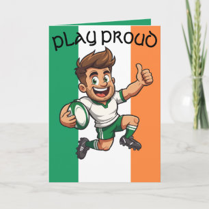 Sieg mit Daumen Hoch Irish Rugby Geist Karte