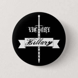 Sieg mit Hillary - 2016 Button