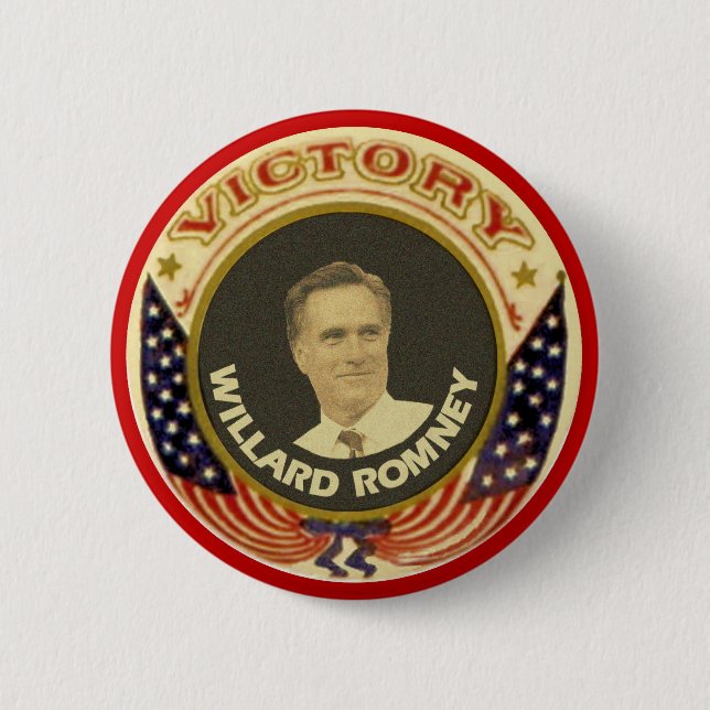 Sieg mit Willard Romney 2012 Button (Vorderseite)