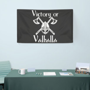 Sieg oder Valhalla - Helm und Ax Banner