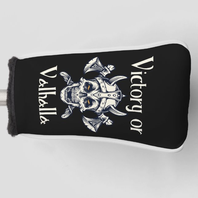 Sieg oder Valhalla - Skull Golf Headcover (Vorderseite)