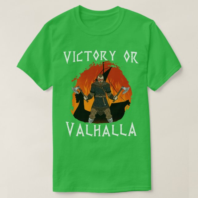 Sieg oder Walhalla Wikinger 7 T-Shirt (Design vorne)